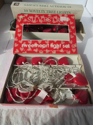 Christmas Novelty Lights, 2 Sets, Heart Shaped