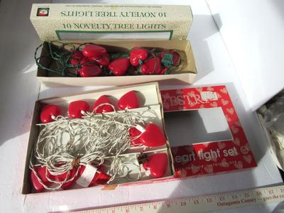 Christmas Novelty Lights, 2 Sets, Heart Shaped