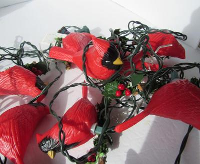 Christmas Novelty Lights, Cardinals, Plastic