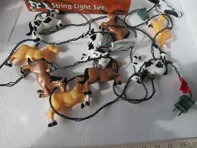 Older Christmas Novelty Tree Lights: Primal Lite, Horses