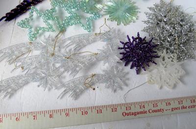 Vintage and Modern Plastic Christmas Ornament Lot