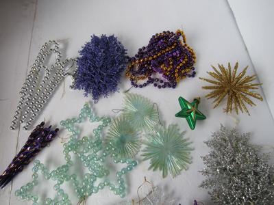Vintage and Modern Plastic Christmas Ornament Lot