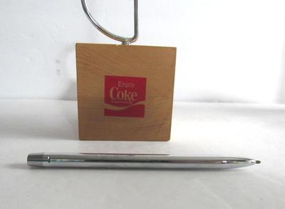 Older Coca Cola Magnetic Holder With Pen