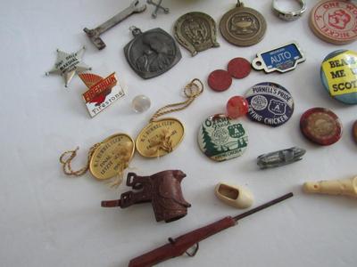 Lot of Older Small Pins, Junk Drawer Stuff