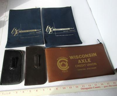 Old Bank Bags and Eye Glass Holders