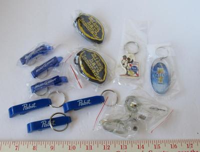 Lot of Small Advertising Key Rings and Ear Buds