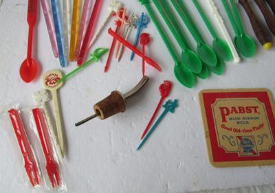 Large Lot Vintage Drink Stirrers, Swizzle Sticks, Etc