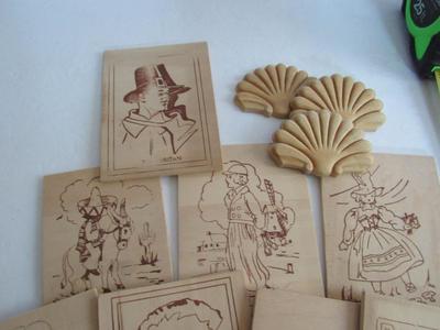 Unused Wood Burning Images and Wood Embellishments