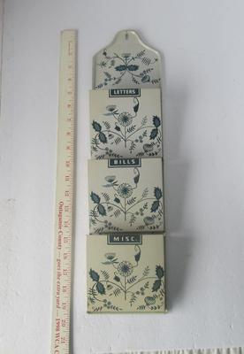 Older Metal Wall Pocket Letter/Bill Holder