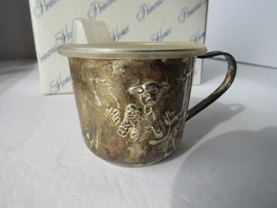 Older Princess House Silver Plated Baby Cup and Picture Frame