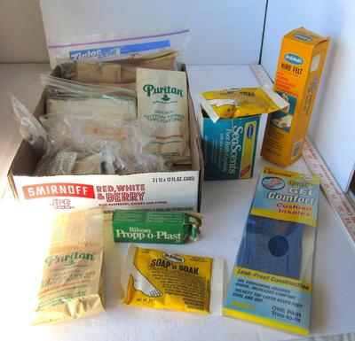 Lot of Older Foot Care and First Aid Items