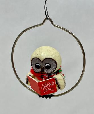 Perched Owl Christmas Ornament
