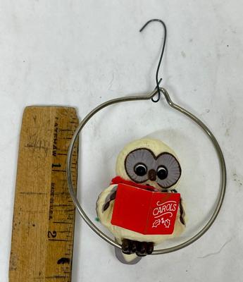 Perched Owl Christmas Ornament
