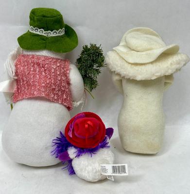 Snowman Lot - 3 plush snowmen
