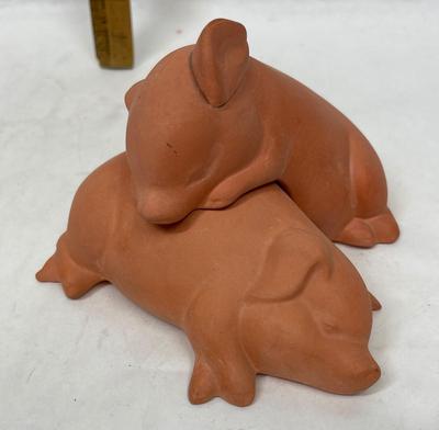 Terra Cotta Pigs - Sleeping on top of each other