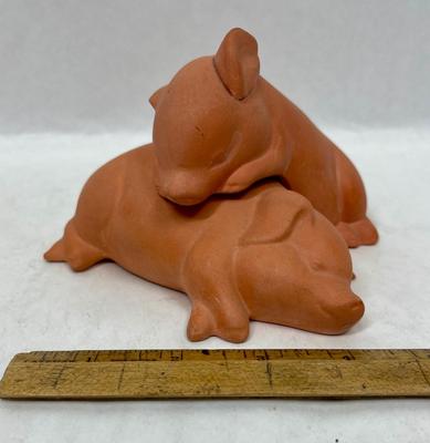 Terra Cotta Pigs - Sleeping on top of each other