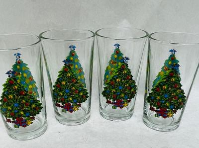 Set of 4 Christmas Glasses by Jamestown Action