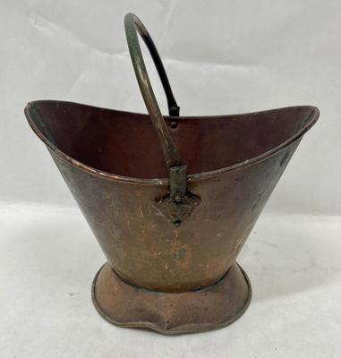 Antique Copper Scuttle or Coal Bin