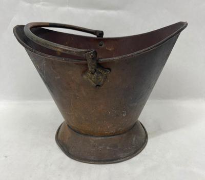 Antique Copper Scuttle or Coal Bin