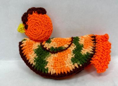 Lot D - Pot Holder Chicken - multi-colored