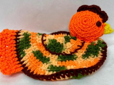 Lot D - Pot Holder Chicken - multi-colored