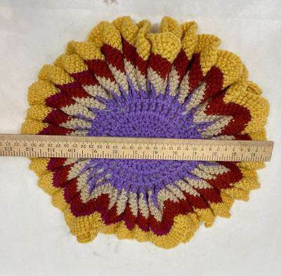 Lot L - Multicolored Crotched Doily