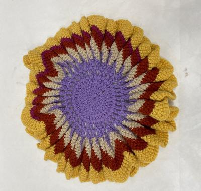 Lot L - Multicolored Crotched Doily