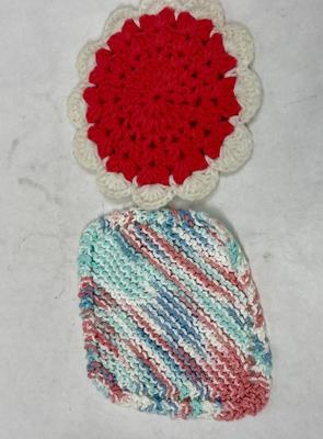Lot I - Vintage potholders - Crochet & Knit