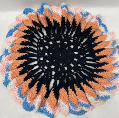 Lot J - Handmade Crocheted Multicolored Doily