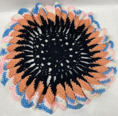 Lot J - Handmade Crocheted Multicolored Doily