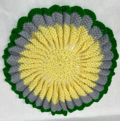 Lot M - Vintage Multicolored Crotcheted Doily