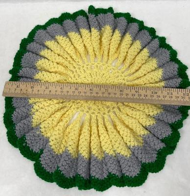 Lot M - Vintage Multicolored Crotcheted Doily