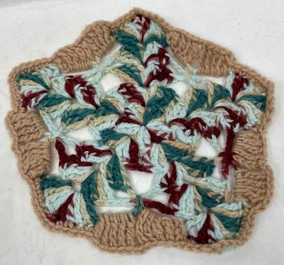 Lot F - Multicolored Crocheted Doily