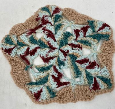 Lot F - Multicolored Crocheted Doily