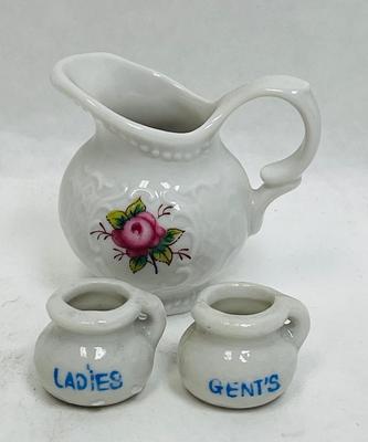 Ceramic Lot - ducks, swans, miniature tea set pieces