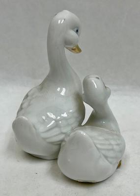 Ceramic Lot - ducks, swans, miniature tea set pieces