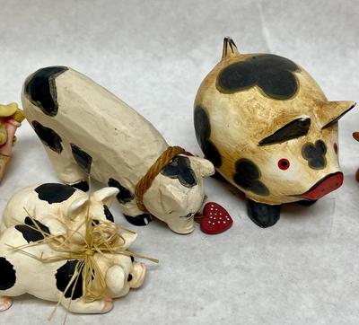 Pig piggie figurine lot