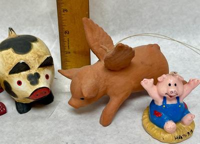 Pig piggie figurine lot