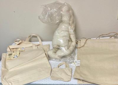Canvas Blank Pieces - Banner wall hangings, Tote bags, Rabbit