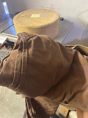 2 tarps in a barrel