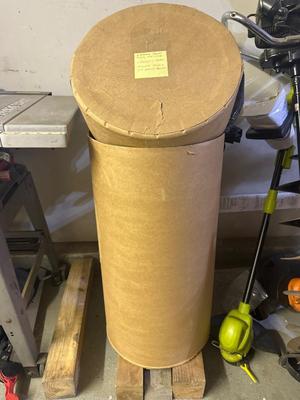 2 tarps in a barrel