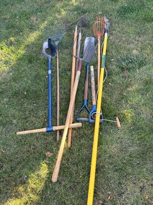 Hand tiller and pitchfork
