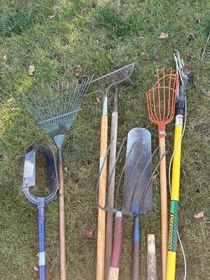 Hand tiller and pitchfork