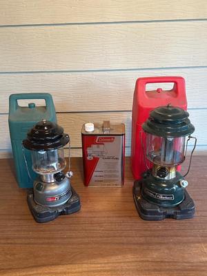 Old lanterns and fuel