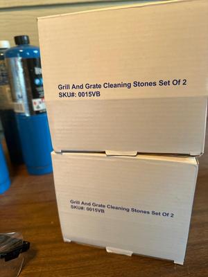 Grill cleaning and propane accessories