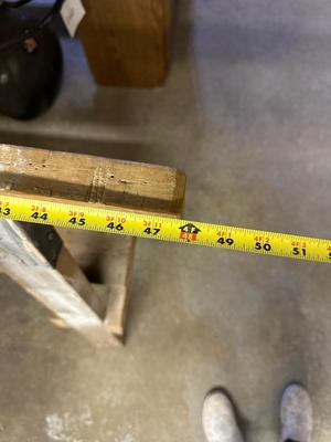 Sawhorse table