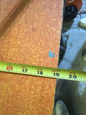 Orange folding table