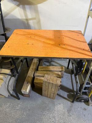 Orange folding table