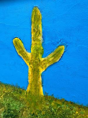 Framed Original Art of Cactus