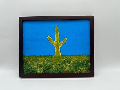 Framed Original Art of Cactus